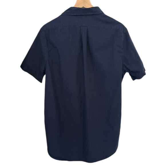 Ralph Lauren Men's Navy Blue Button Up Short Sleeve Shirt – Large - Picture 5 of 6